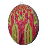 Schöne, liebevoll rote und gelbe afrikanische Trib Dartscheibe (Vorderseite rechts)