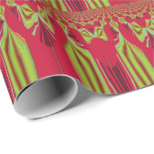 Schöne, liebevoll rote und gelbe afrikanische Trib Geschenkpapier (Rolleneckpunkt)