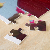 Schöne, liebevolle Rose Rot gegen Blau Puzzle (Seite)