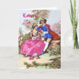 Schöne Liebhaber Vintage-Grußkarte Karte