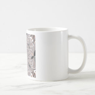 Schöne, liebliche, aschgraue Kaleidoskop-Nahtlosig Kaffeetasse