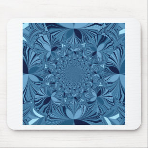 Schöne, liebliche, irisierende blaue Kaleidoskop-K Mousepad