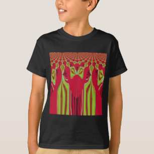 Schöne, liebliche rote und gelbe afrikanische Stam T-Shirt