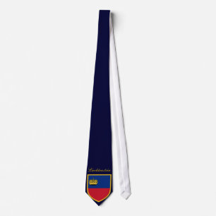 Schöne Liechtenstein-Flagge Krawatte