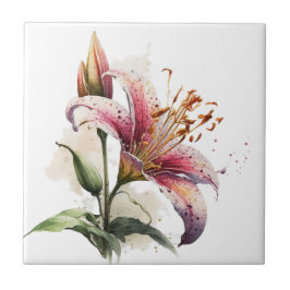 Schöne Liege Vintage botanische Keramik Tile Fliese