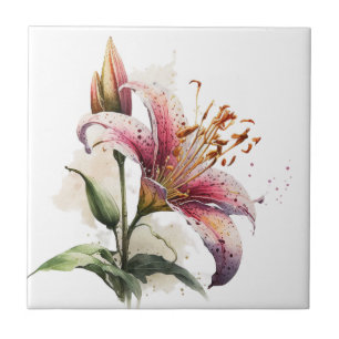 Schöne Liege Vintage botanische Keramik Tile Fliese