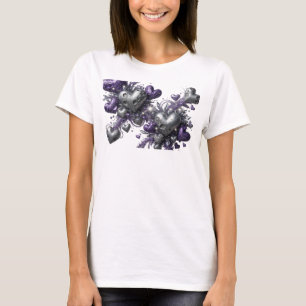 Schöne lila abstrakte Kunst Tragbare Kunst T-Shirt