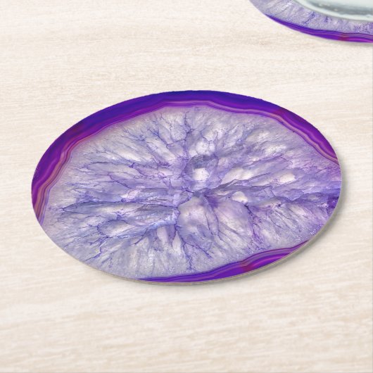 Schöne Lila Agate Drinks Untersetzer (Angewinkelt)