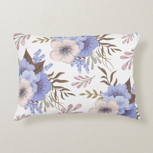 Schöne Lila Blume Dekokissen (Vorderseite)