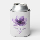 Schöne Lila Blume Hochzeit kann kühler Dosenkühler (Kanne Vorderseite)