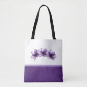Schöne Lila Blume Hochzeit Tasche (Vorderseite)