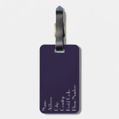 Schöne lila Blume in der Nähe Gepäckanhänger (Rückseite vertikal)