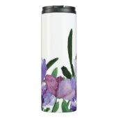 Schöne Lila Blume mit Namen Thermosbecher (Rückseite)