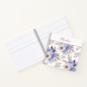 Schöne Lila Blume Notizblock (Innenseite)