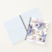 Schöne Lila Blume Notizblock (Innenseite)