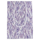 Schöne lila Blumen Brausebad   Mittlere Geschenktüte (Rückseite)