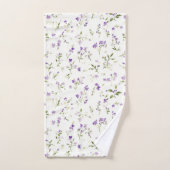 Schöne lila Blumen Brautparty Badhandtuch Set (Handtuch)