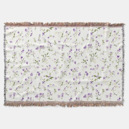 Schöne lila Blumen Decke (Vorderseite)