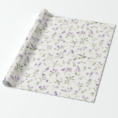 Schöne lila Blumen Geburtstag Geschenkpapier (Ungerollt)