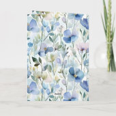 Schöne lila Blumen Geburtstag Karte (Rückseite)