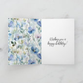 Schöne lila Blumen Geburtstag Karte (Innenseite)