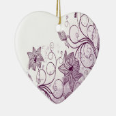 Schöne lila Blumen Keramik Ornament (Rechts)