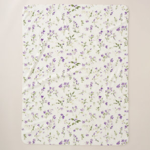 Schöne lila Blumen Sherpadecke