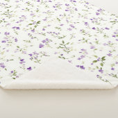 Schöne lila Blumen Sherpadecke (3/4)