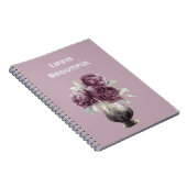 Schöne lila Blumen Vase Notizblock (Rechte Seite)