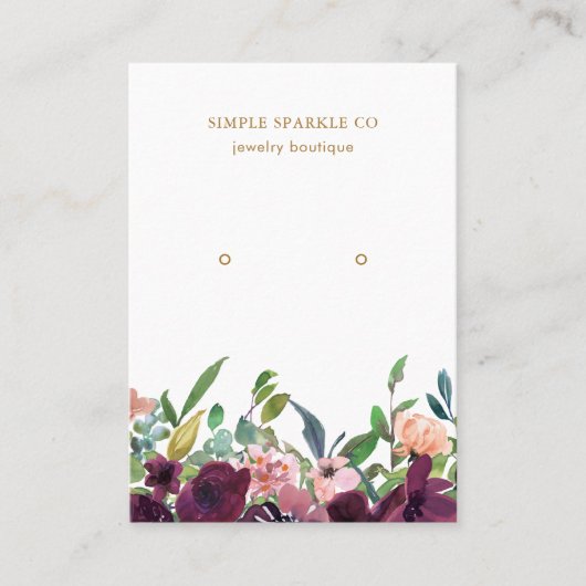 Schöne Lila Blütenhörerkarte Visitenkarte (Vorderseite)