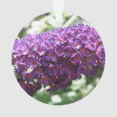 Schöne Lila Buddleia-Blume Akrylisches Ornament (Rückseite)