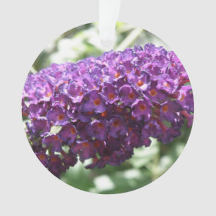 Schöne Lila Buddleia-Blume Akrylisches Ornament
