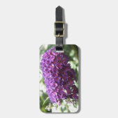 Schöne Lila Buddleia Blume Custom Tag Gepäckanhänger (Vorderseite vertikal)