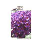 Schöne Lila Buddleia-Blume Flachmann (Links)