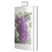 Schöne Lila Buddleia-Blume Flachmann (Links)