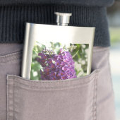 Schöne Lila Buddleia-Blume Flachmann (Beispiel)