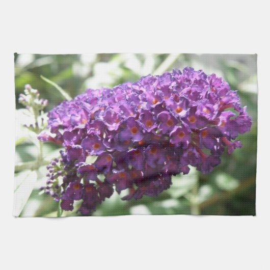 Schöne Lila Buddleia Blume Küche Handtuch (Horizontal)