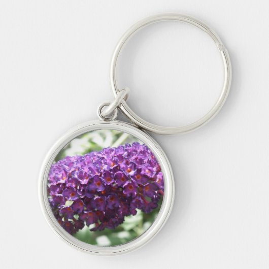 Schöne Lila Buddleia Blume Schlüsselanhänger (Vorne)