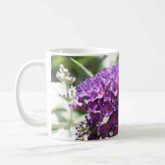 Schöne Lila Buddleia Blume Tasse (Links)