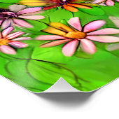 Schöne Lila Butterfly Blume Wiese Poster (Ecke)