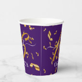 Schöne Lila Confetti Sweet 16 Sechzehn Pappbecher (Rechts)