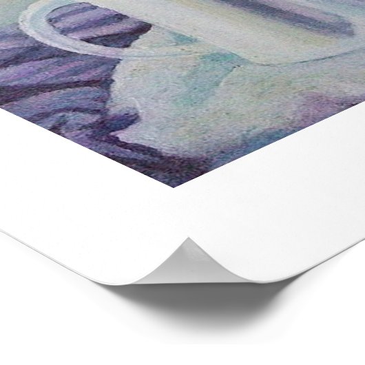 Schöne lila Crocuses schmeicheln Poster (Ecke)