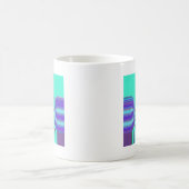 Schöne Lila Cyan Iridescent Blue Vektorfarbe Kaffeetasse (Mittel)