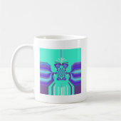 Schöne Lila Cyan Iridescent Blue Vektorfarbe Kaffeetasse (Links)