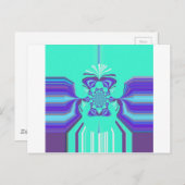 Schöne Lila Cyan Iridescent Blue Vektorfarbe Postkarte (Vorne/Hinten)
