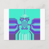 Schöne Lila Cyan Iridescent Blue Vektorfarbe Postkarte (Vorderseite)