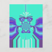 Schöne Lila Cyan Iridescent Blue Vektorfarbe Postkarte (Vorderseite)