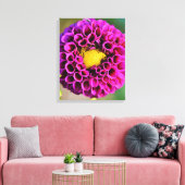 Schöne Lila Dalia Blume Macrophotographie Leinwanddruck (Insitu (Wohnzimmer))