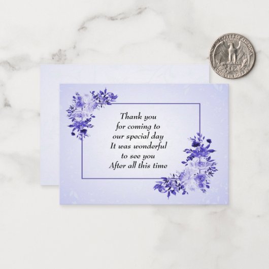 Schöne Lila Dankeschön Karten (Vorderseite/Rückseite Beispiel)