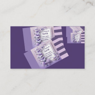 Schöne lila Eid Mubarak-Kartengestaltung Visitenkarte